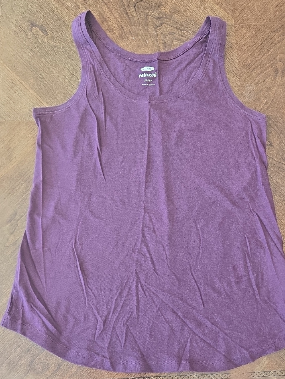 Old Navy Purple Relaxed Scoop Neck Tank Top